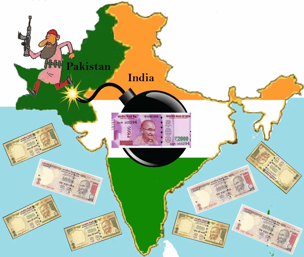 Black Money in 500-1000 currency notes