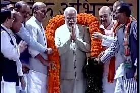 Welcome PM Modi at BJP Office